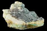 Quartz Crystals on Chrysocolla - Peru #132361-3